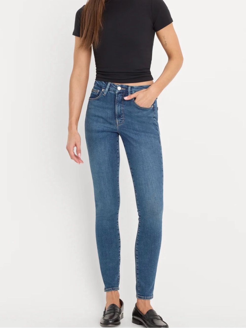 Good American good legs skinny jeans NWT w28”